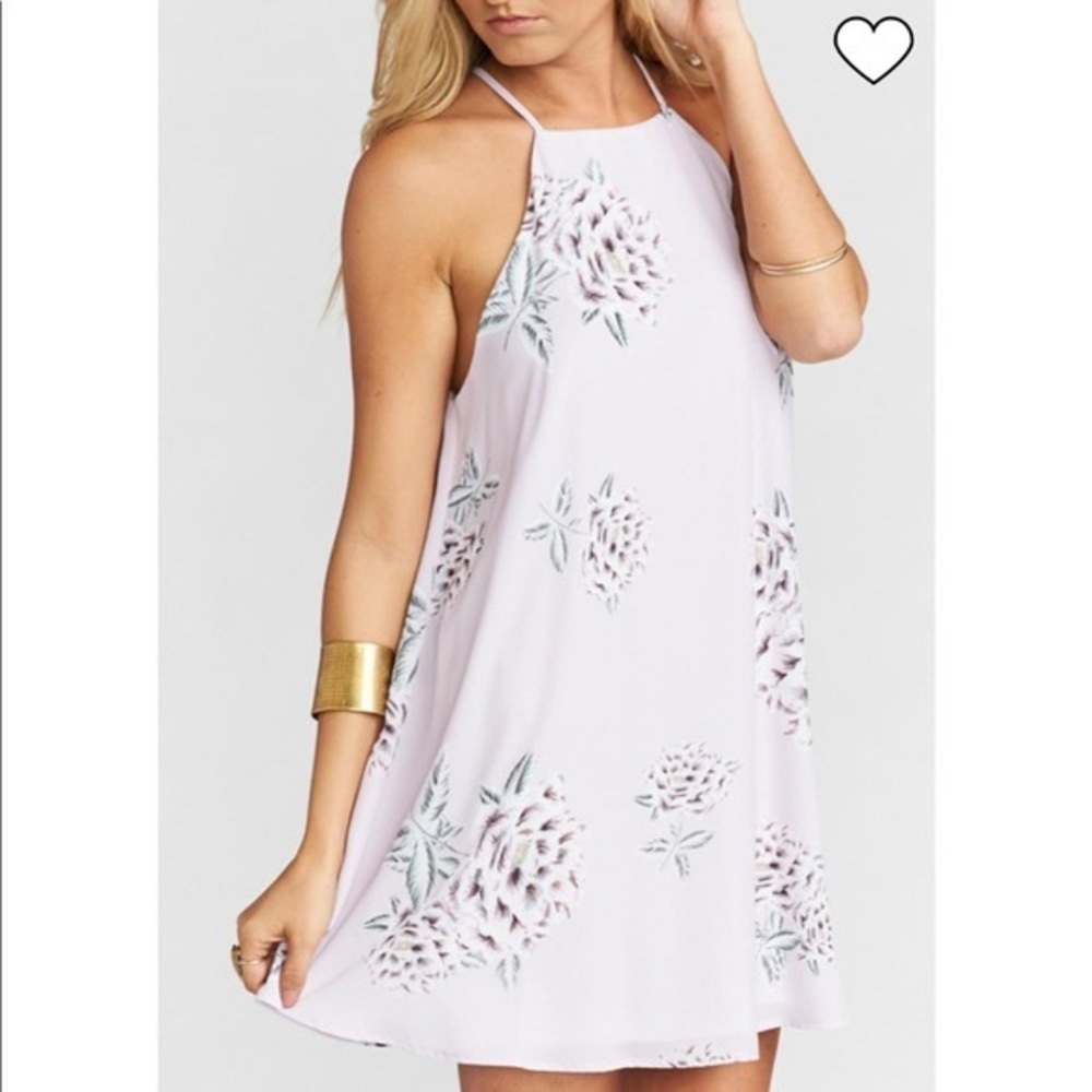 NWT Show Me Your MuMu Lilac Floral Gomez Mini Dress